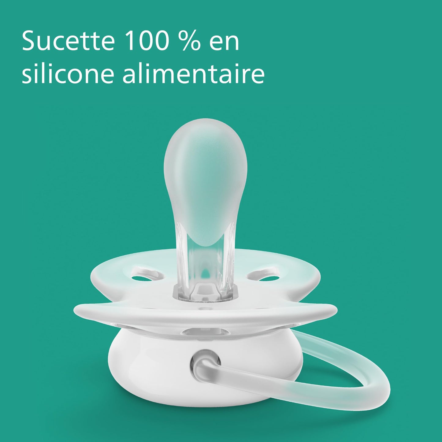 Philips Avent Lot de 4 sucettes ultra-douces et souples pour bébés âgés de 0 à 6 mois, 0% BPA, avec étui de transport stérilisateur (modèle SCF091/35)