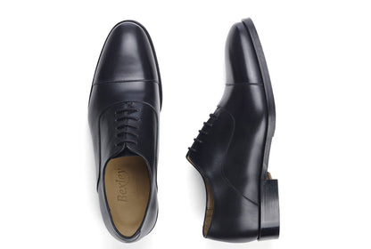 Richelieu homme Noir semelle cuir avec patin - GRAKLEY
