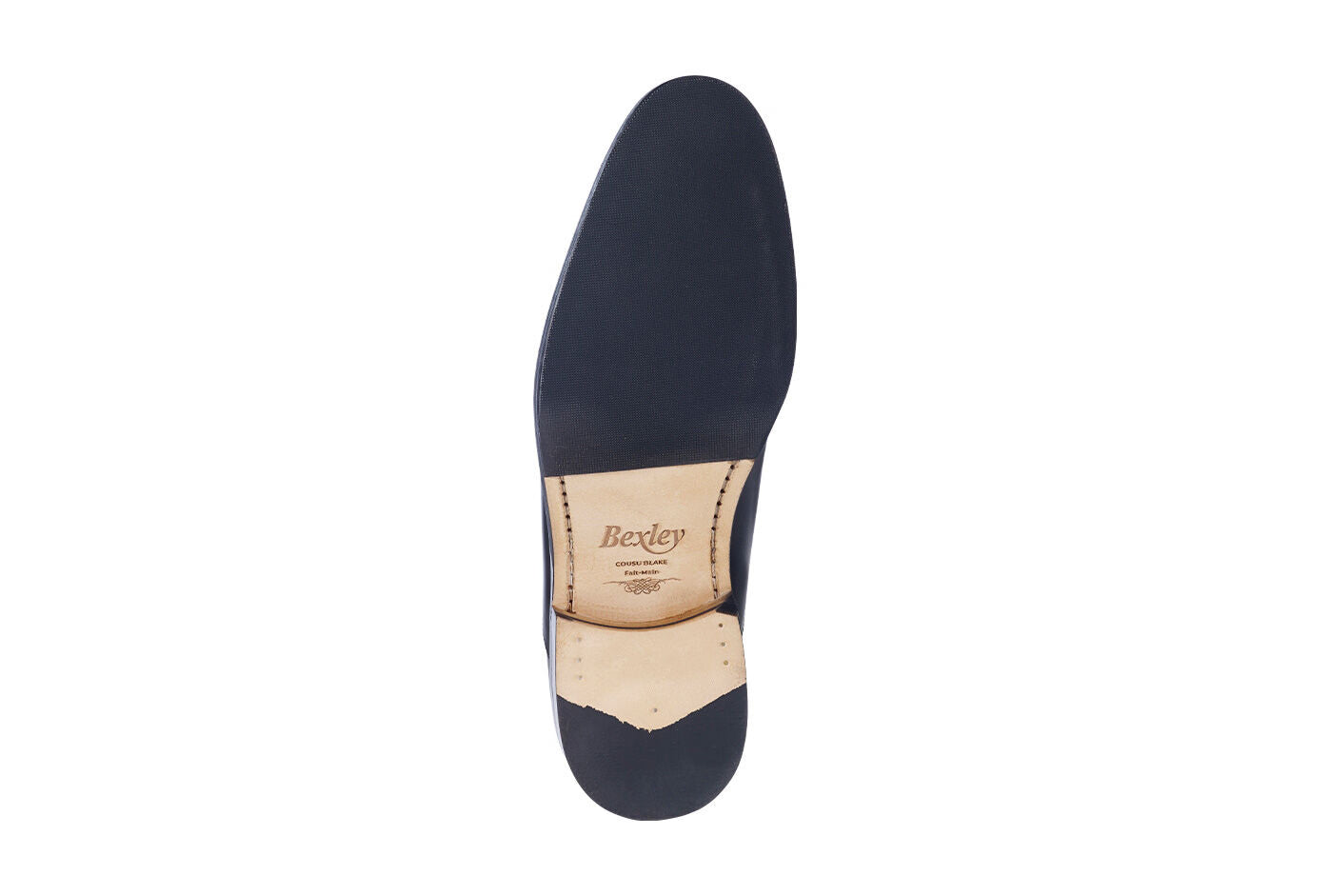 Richelieu homme Noir semelle cuir avec patin - GRAKLEY