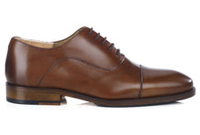 Richelieu homme Cognac Patiné semelle cuir avec patin - GRAKLEY