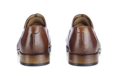 Richelieu homme Cognac Patiné semelle cuir avec patin - GRAKLEY