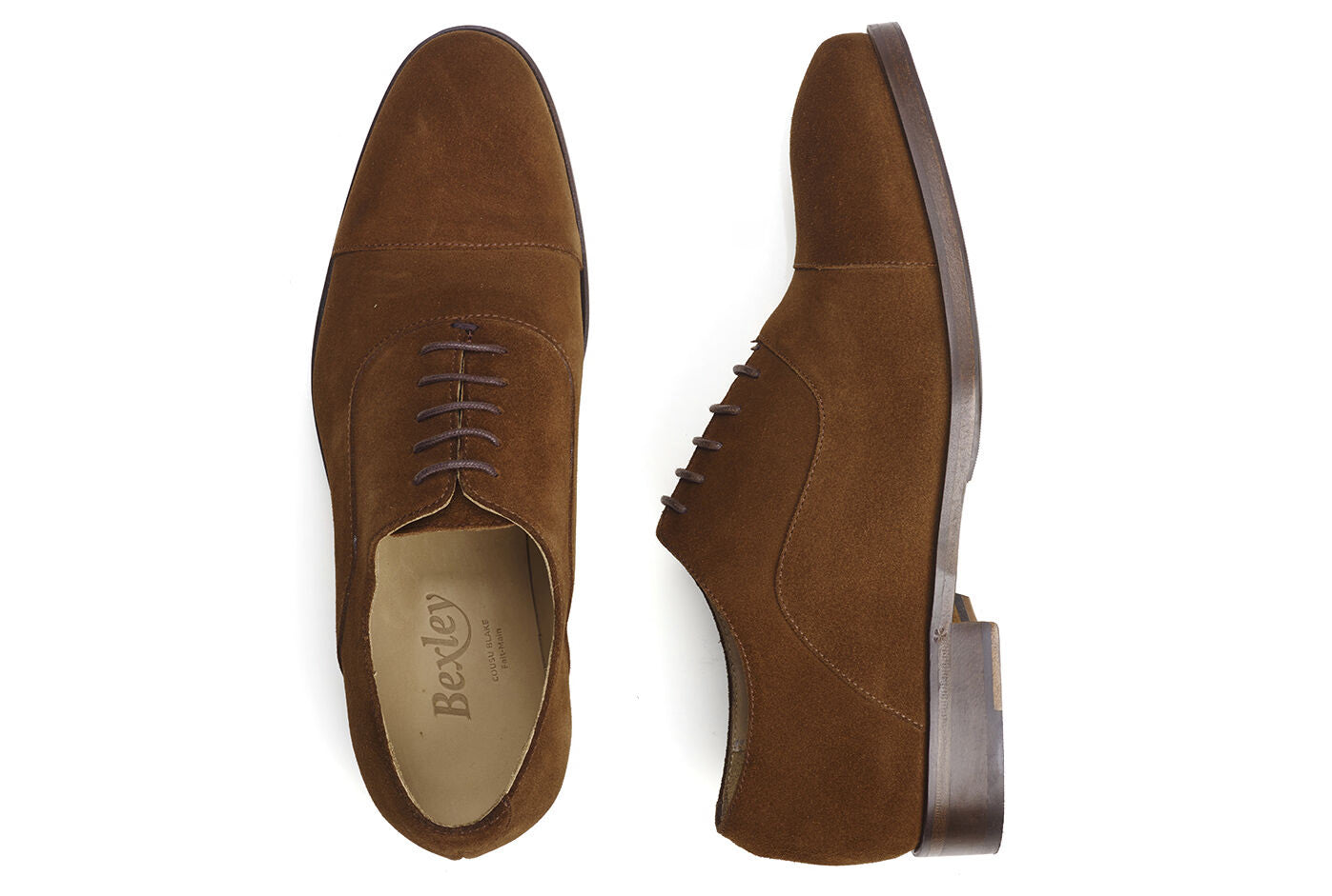 Richelieu homme Havane semelle cuir avec patin - GRAKLEY