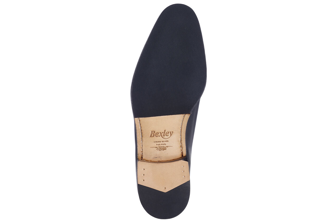 Richelieu homme Noir - semelle cuir avec patin - CARNEGIE PATIN