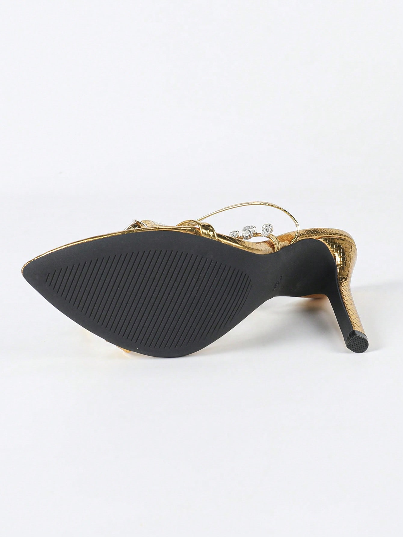 Sandales Stiletto Jin Bei Qi Femme, Strass, Chaîne Diamant, Bride Cheville, Fête