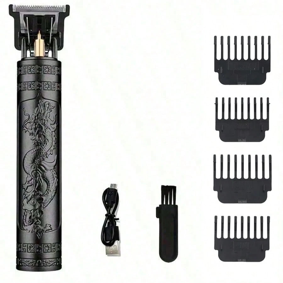 Kit de Toilettage Électrique WEEME 4-en-1 Homme: Tondeuse Cheveux, Nez, Rasoir, Graveur Rechargeable USB, Design Dégradé Bleu