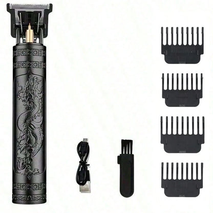 Kit de Toilettage Électrique WEEME 4-en-1 Homme: Tondeuse Cheveux, Nez, Rasoir, Graveur Rechargeable USB, Design Dégradé Bleu