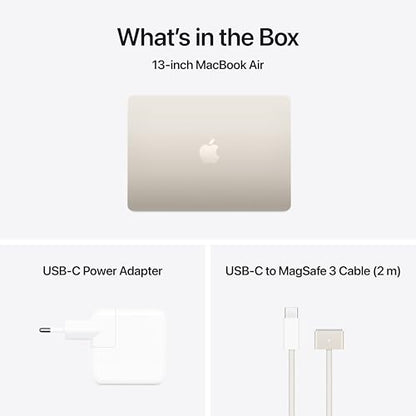 Apple MacBook Air 13,6’’ avec puce M4 – Écran Liquid Retina, 16 Go de RAM, 256 Go SSD, Starlight