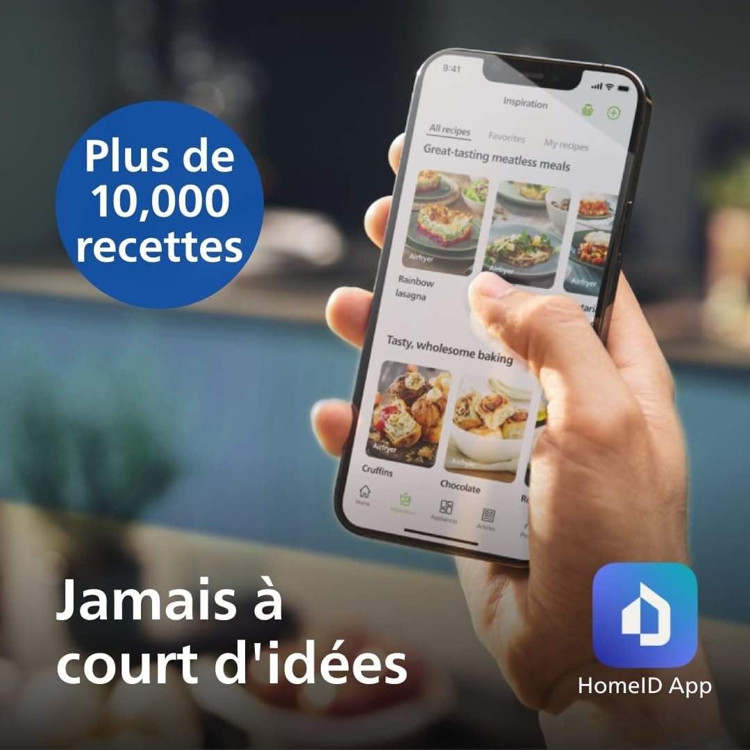 Philips Airfryer 2000 Series NA230/00 – Friteuse à Air 6,2 L, 13 Modes de Cuisson, Rapid Air, Écran Tactile, Noir