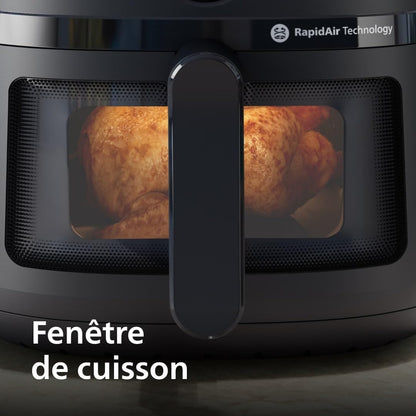 Philips Airfryer 2000 Series NA230/00 – Friteuse à Air 6,2 L, 13 Modes de Cuisson, Rapid Air, Écran Tactile, Noir