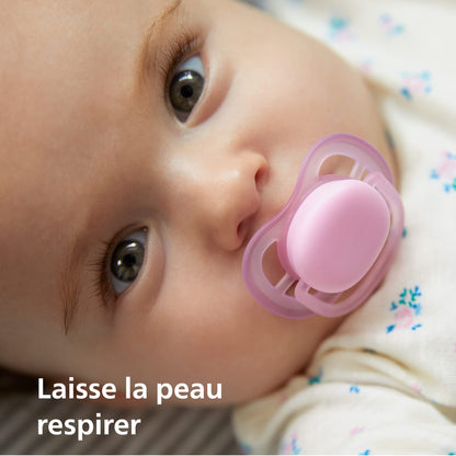 Philips Avent – Lot de 4 sucettes Ultra Air légères, aérées et phosphorescentes pour les bébés de 18 mois et plus (modèle SCF349/43)