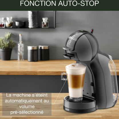 Krups Nescafé Dolce Gusto Mini Me – Cafetière à Capsules 15 Bars, 0,8 L, Boissons Chaudes et Froides, Play&Select, Thermoblock, 35 Types de Café, Noire, KP1238AS