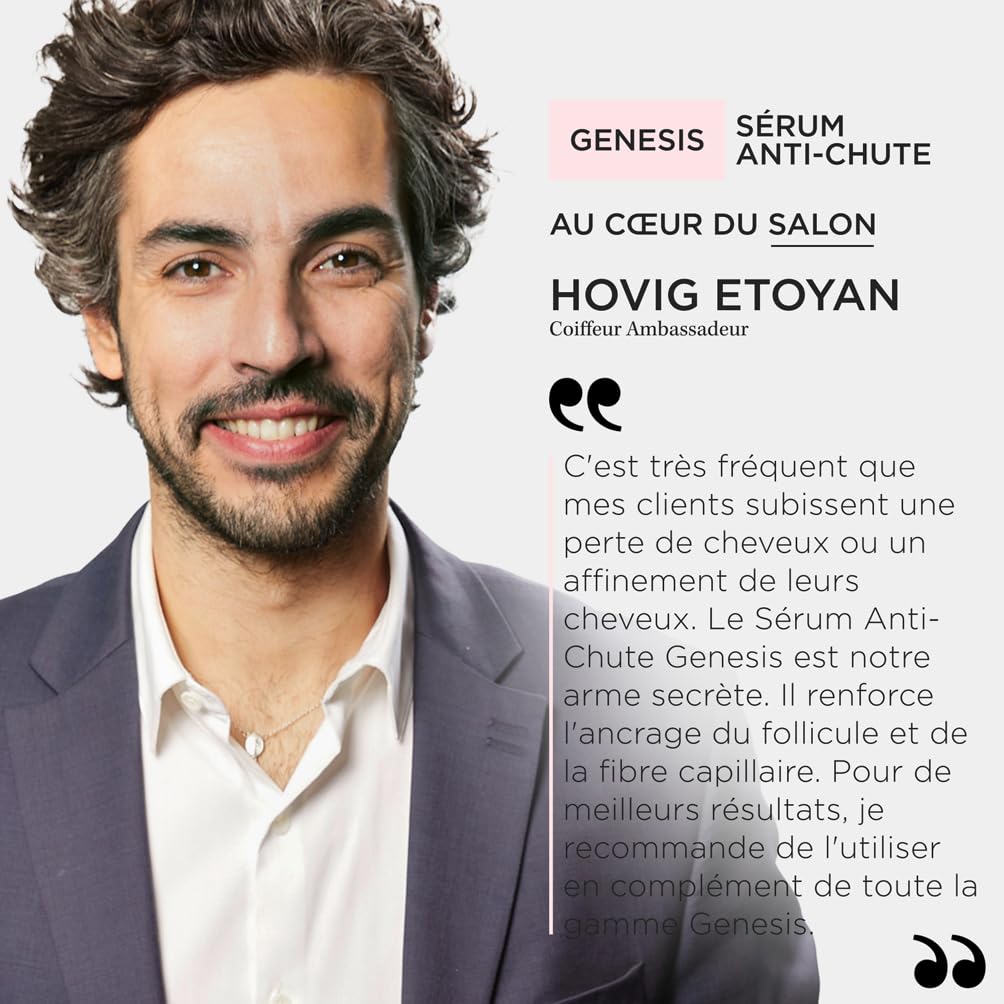 KÉRASTASE Genesis Sérum Fortifiant Anti-Chute – Renforce & Réduit la Casse, Formule Légère Sans Rinçage, Aminexil, Gingembre, Caféine – Cheveux Fins & Fragiles – 90 ml