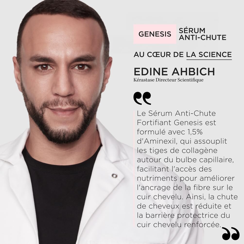 KÉRASTASE Genesis Sérum Fortifiant Anti-Chute – Renforce & Réduit la Casse, Formule Légère Sans Rinçage, Aminexil, Gingembre, Caféine – Cheveux Fins & Fragiles – 90 ml