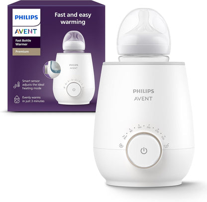 Philips Avent Premium - Chauffe-biberon rapide, avec contrôle intelligent de la température, technologie de bain-marie, arrêt automatique, modèle SCF358/00
