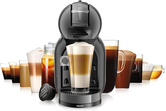 Krups Nescafé Dolce Gusto Mini Me – Cafetière à Capsules 15 Bars, 0,8 L, Boissons Chaudes et Froides, Play&Select, Thermoblock, 35 Types de Café, Noire, KP1238AS