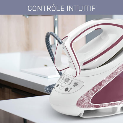 Calor Pro Express Ultimate GV9560C0 – Centrale Vapeur Haute Pression 7,3 bars, Fonction Pressing 490 g/min, Collecteur de Calcaire, Fabriquée en France, Violet