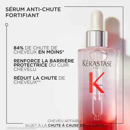KÉRASTASE Genesis Sérum Fortifiant Anti-Chute – Renforce & Réduit la Casse, Formule Légère Sans Rinçage, Aminexil, Gingembre, Caféine – Cheveux Fins & Fragiles – 90 ml