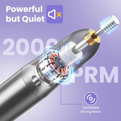 Ponceuse à Ongles Professionnelle 20 000 RPM – Lime Électrique Silencieuse et Portable pour Manucure/Pédicure, Ongles Acryliques et Gel