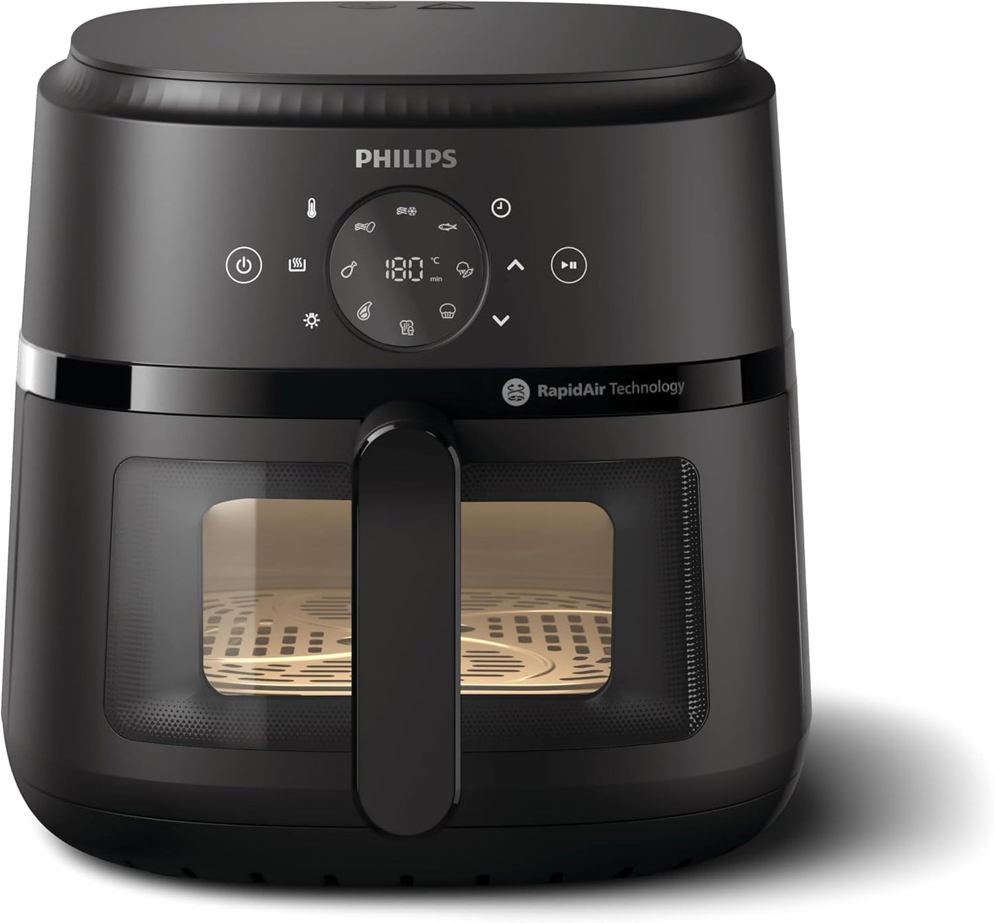 Philips Airfryer 2000 Series NA230/00 – Friteuse à Air 6,2 L, 13 Modes de Cuisson, Rapid Air, Écran Tactile, Noir