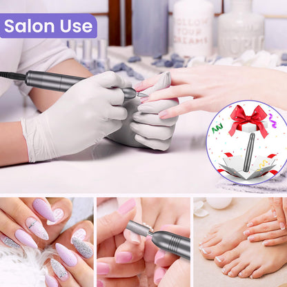 Ponceuse à Ongles Professionnelle 20 000 RPM – Lime Électrique Silencieuse et Portable pour Manucure/Pédicure, Ongles Acryliques et Gel