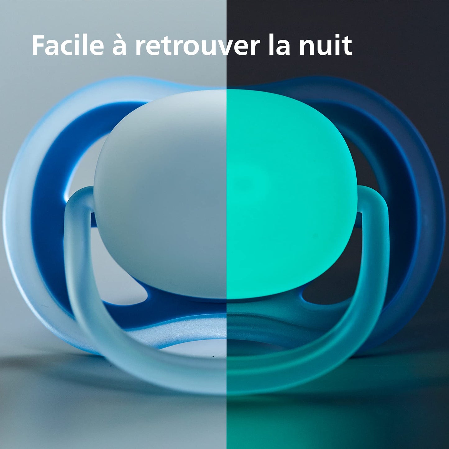Philips Avent – Lot de 4 sucettes Ultra Air légères, aérées et phosphorescentes pour les bébés de 18 mois et plus (modèle SCF349/43)