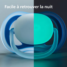 Philips Avent – Lot de 4 sucettes Ultra Air légères, aérées et phosphorescentes pour les bébés de 18 mois et plus (modèle SCF349/43)