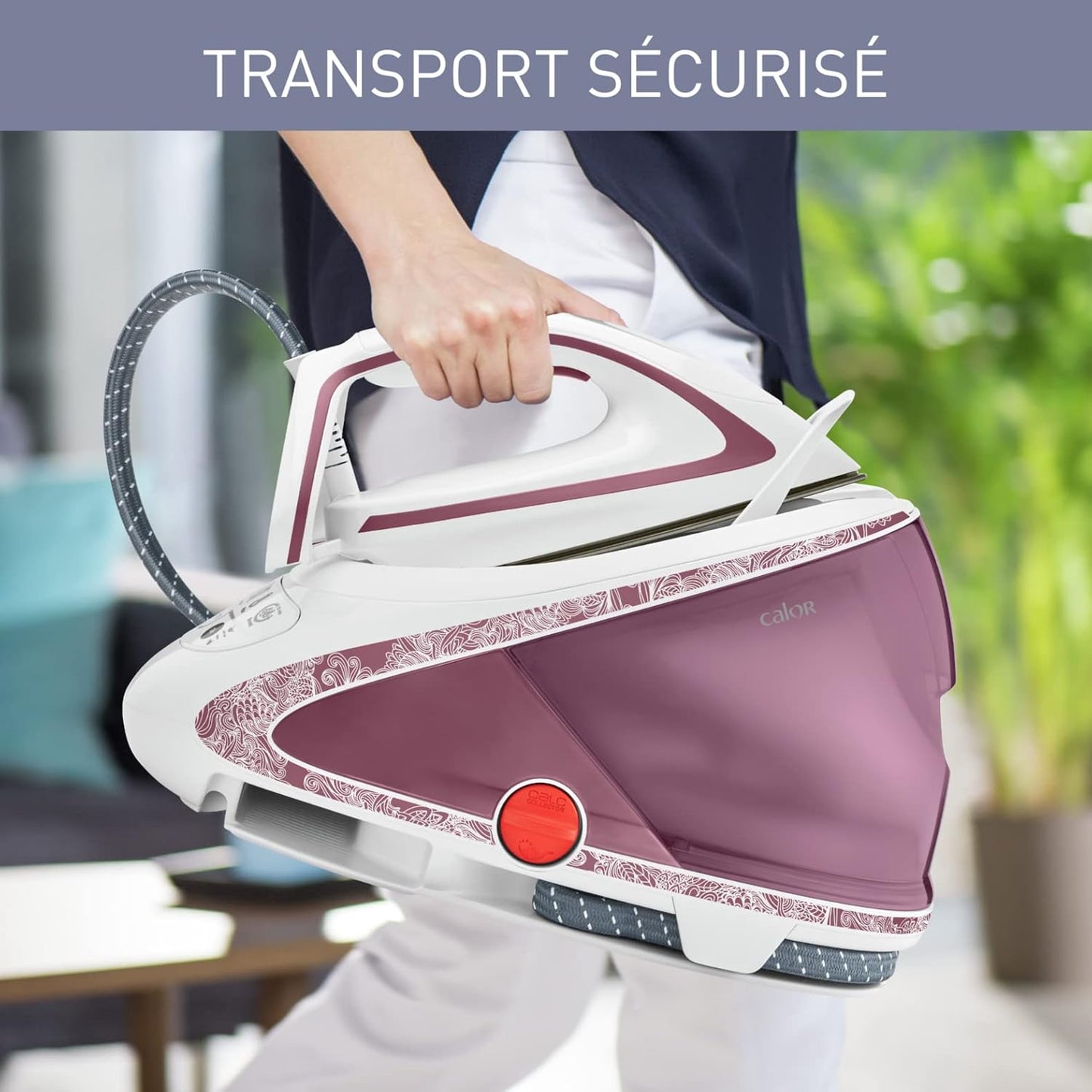 Calor Pro Express Ultimate GV9560C0 – Centrale Vapeur Haute Pression 7,3 bars, Fonction Pressing 490 g/min, Collecteur de Calcaire, Fabriquée en France, Violet