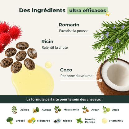 BIONOBLE Huile de Romarin pour Cheveux Bio 50 ml