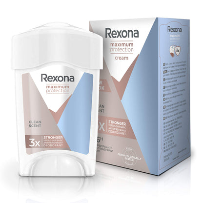 Rexona Clean Scent – Déodorant Stick Anti-Transpirant 96H, 45 ml, Lot de 3 – Protection Longue Durée