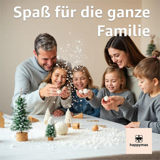 happymas Neige artificielle très réaliste, neige douce et moelleuse – Neige décorative scintillante pour décoration – Décoration de Noël