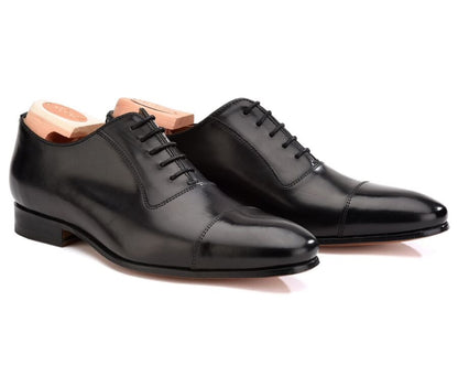 Richelieu homme Noir semelle cuir - RINGWOOD