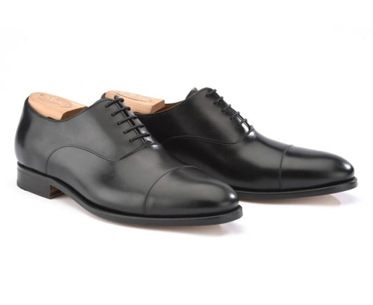 Richelieu homme Noir semelle cuir - WINFORD
